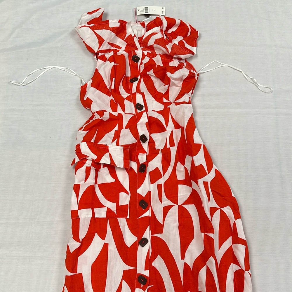 Anthropologie Off the Shoulder Ref Floral Shirt-Dress